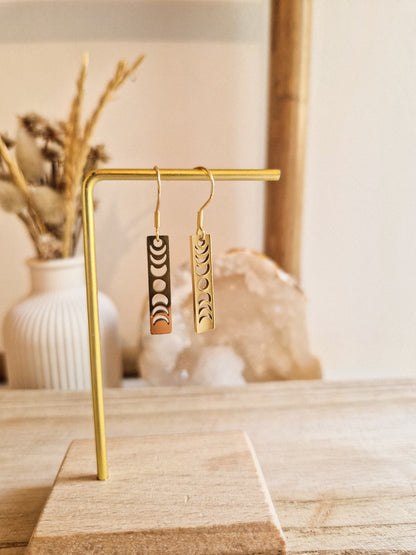 Boucles d'oreilles Les phases de la lune