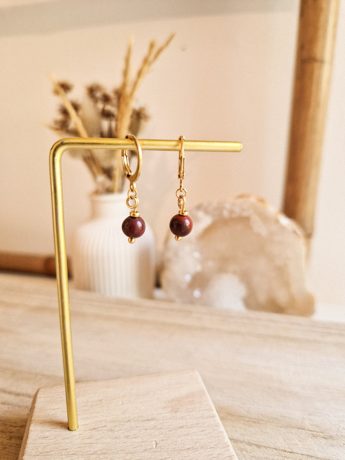 Boucles d'oreilles Elia Jaspe Breschia