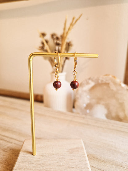 Boucles d'oreilles Elia Jaspe Breschia