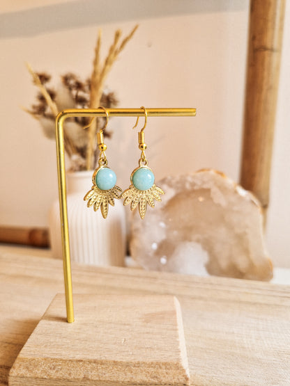Boucles d'oreilles Raquel Amazonite