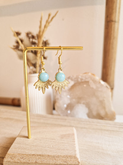 Boucles d'oreilles Raquel Amazonite