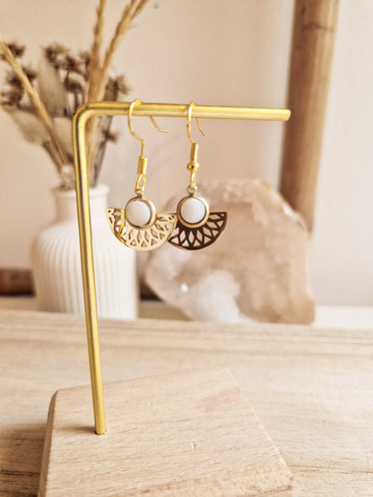 Boucles d'oreilles Aton nacre