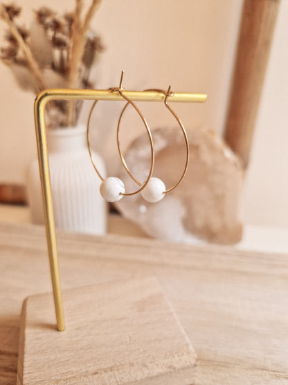 Boucles d'oreilles Fira Howlite