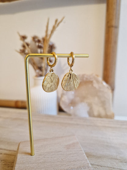Boucles d'oreilles Médaille martelée