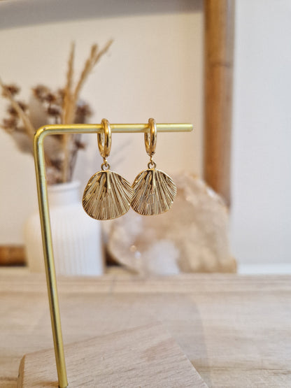 Boucles d'oreilles Médaille martelée