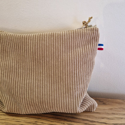 Pochette en velours Chamois