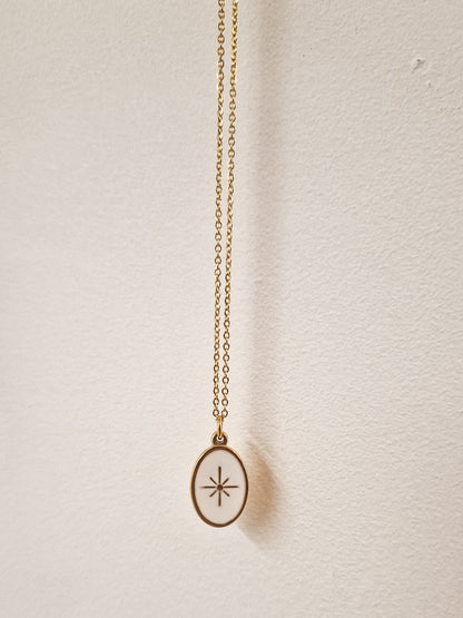 Collier Etoile du berger Blanc