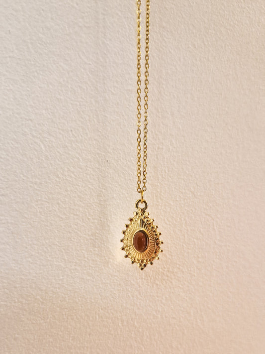 Collier Jasmine Jaspe rouge