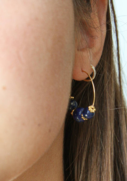 Boucles d'oreilles Eko Lapis Lazuli - Creations Colibri