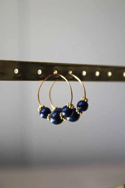 Boucles d'oreilles Eko Lapis Lazuli - Creations Colibri