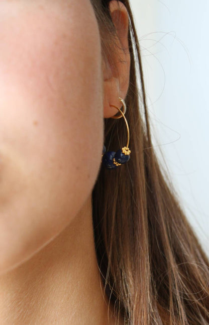 Boucles d'oreilles Eko Lapis Lazuli - Creations Colibri