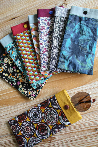 Étui à lunettes Tons noirs - Creations Colibri