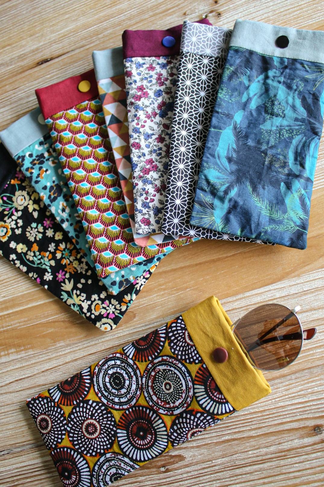 Étui à lunettes Tons roses - Creations Colibri