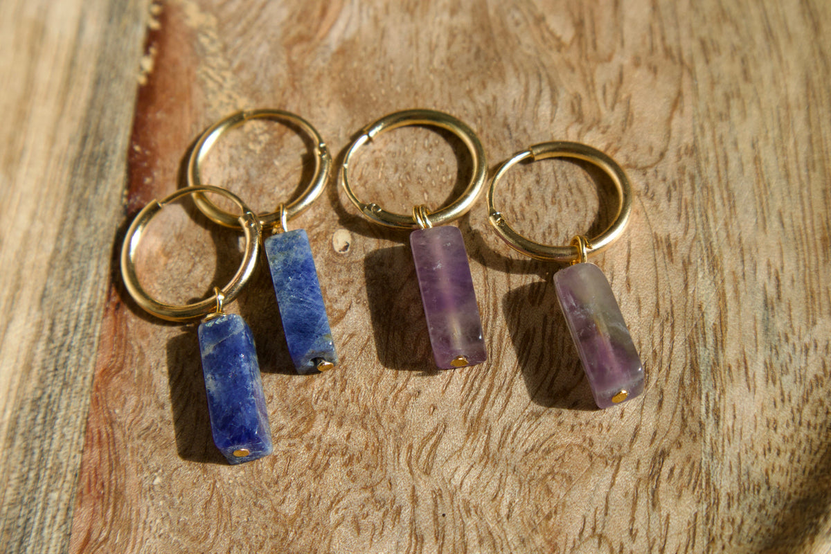 Boucles d'oreilles Lou Améthyste - Creations Colibri