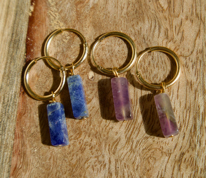Boucles d'oreilles Lou Améthyste - Creations Colibri