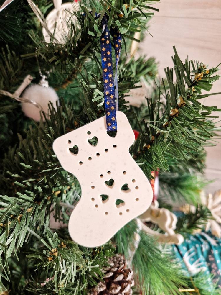 Boule de Noël réalisée à la main - Chaussette de Noël