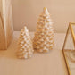 Sapin blanc avec neige dorée