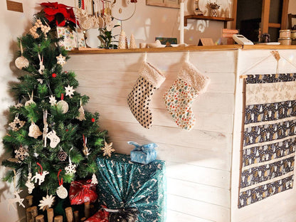 Boule de Noël réalisée à la main - Chaussette de Noël
