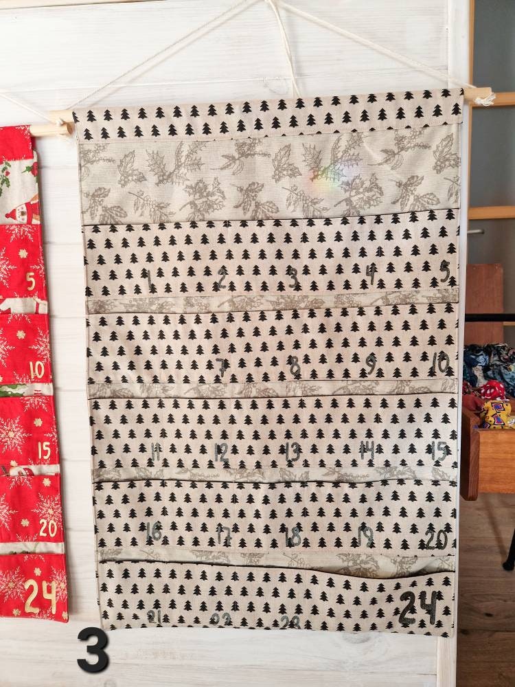 Calendrier de l’avent en tissu - Grandes poches