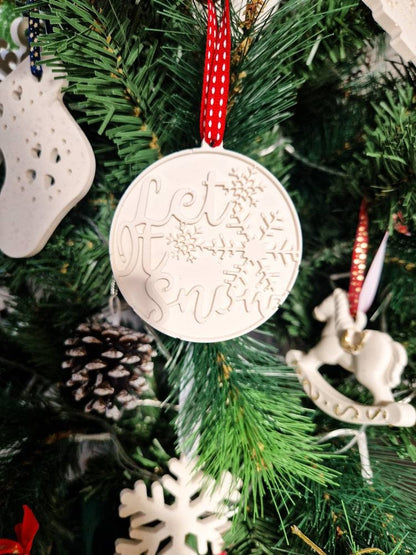 Boule de Noël réalisée à la main - Let it snow